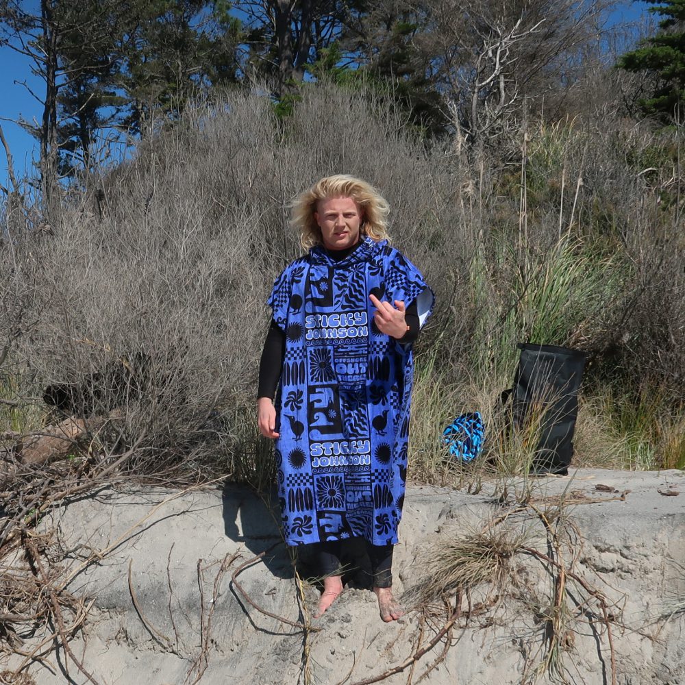 Hooded Towel Aotearoa blue | Sticky Johnson