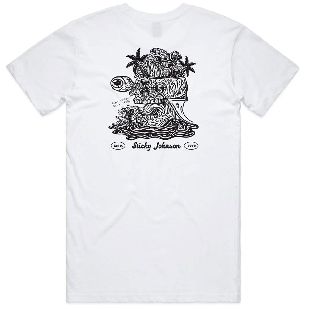 SJ Sticky Skull Tee - White