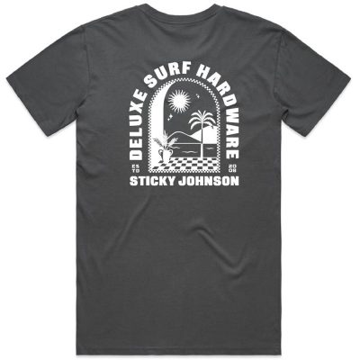 SJ Scene Check Tee - Charcoal