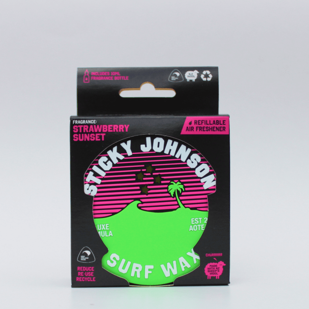 Sticky Johnson refillable car air freshener - strawberry sunset