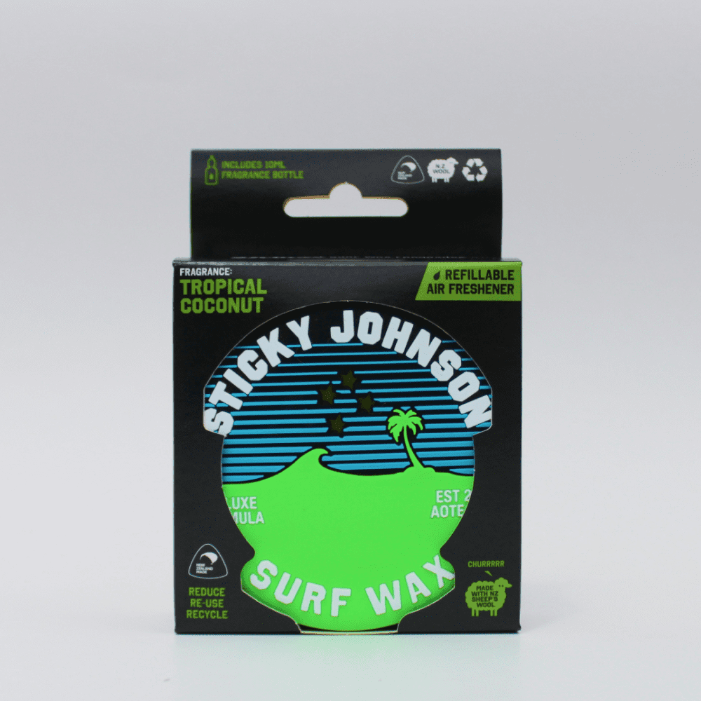 Sticky Johnson refillable car air freshener - tropical coconut